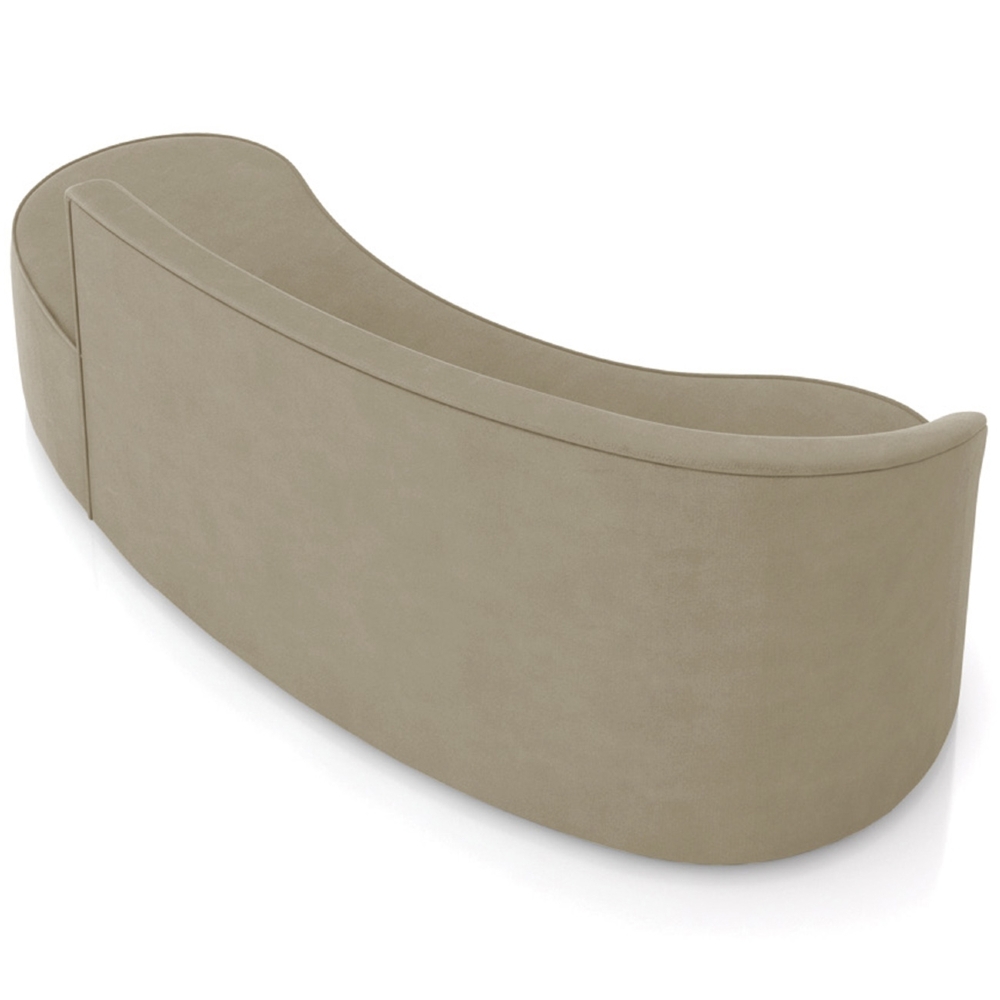 Sofá 4 Lugares Para Sala 220cm Orgânico Wendi Suede Marrom Rt I01  - Mpozenato