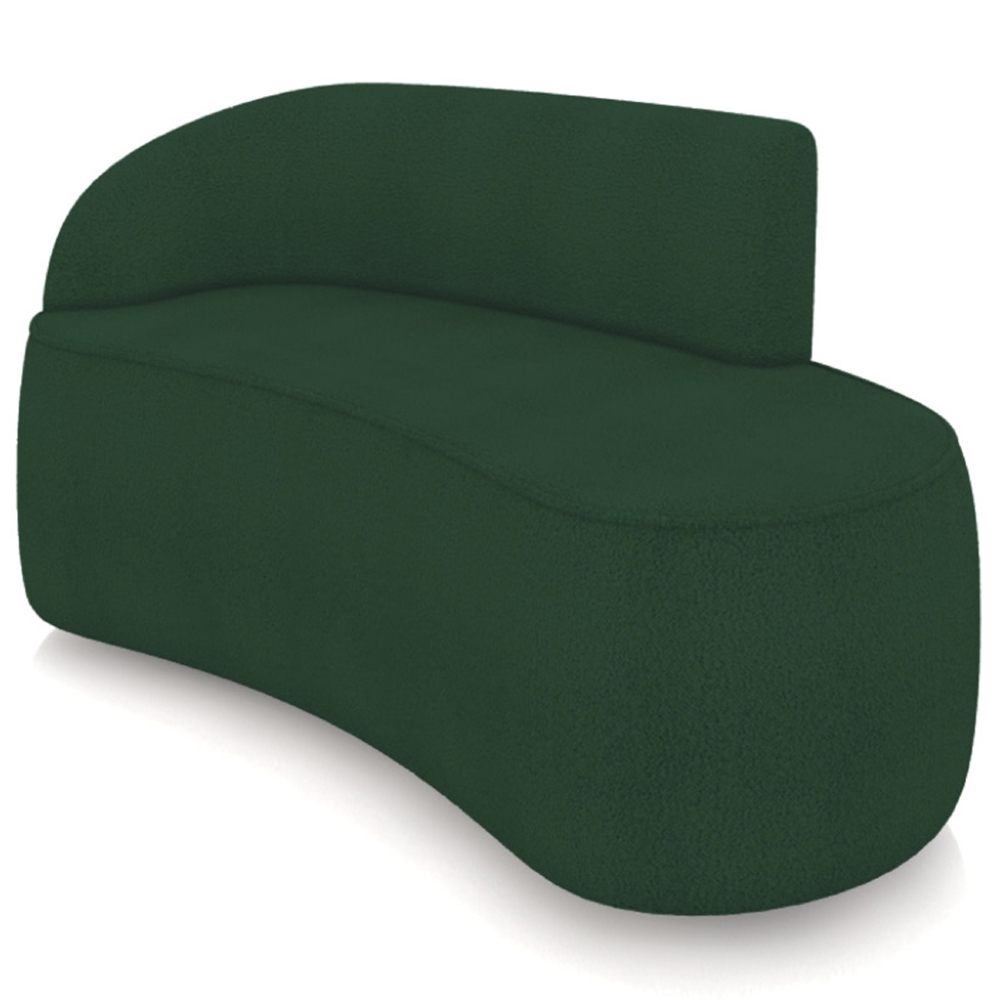 Sofá 2 Lugares Para Sala 140cm Orgânico Wendi Boucle Verde I01  - Mpozenato