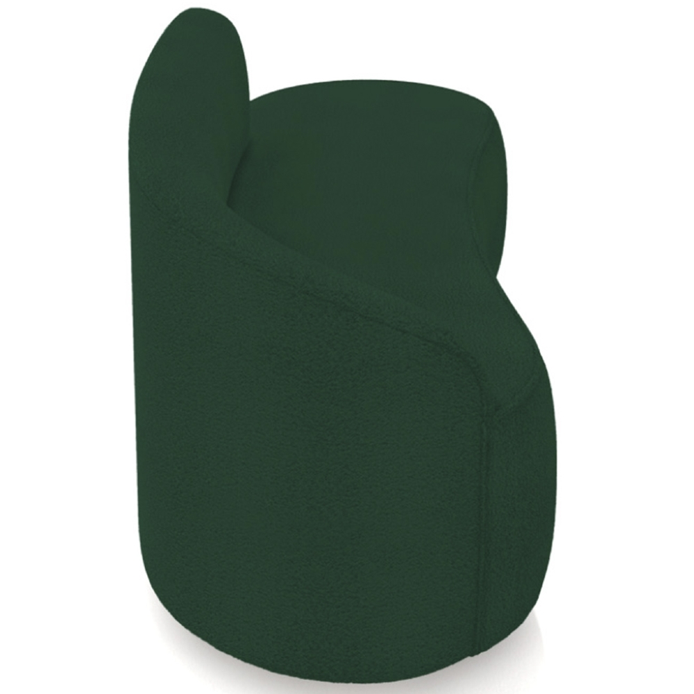 Sofá 2 Lugares Para Sala 140cm Orgânico Wendi Boucle Verde I01  - Mpozenato