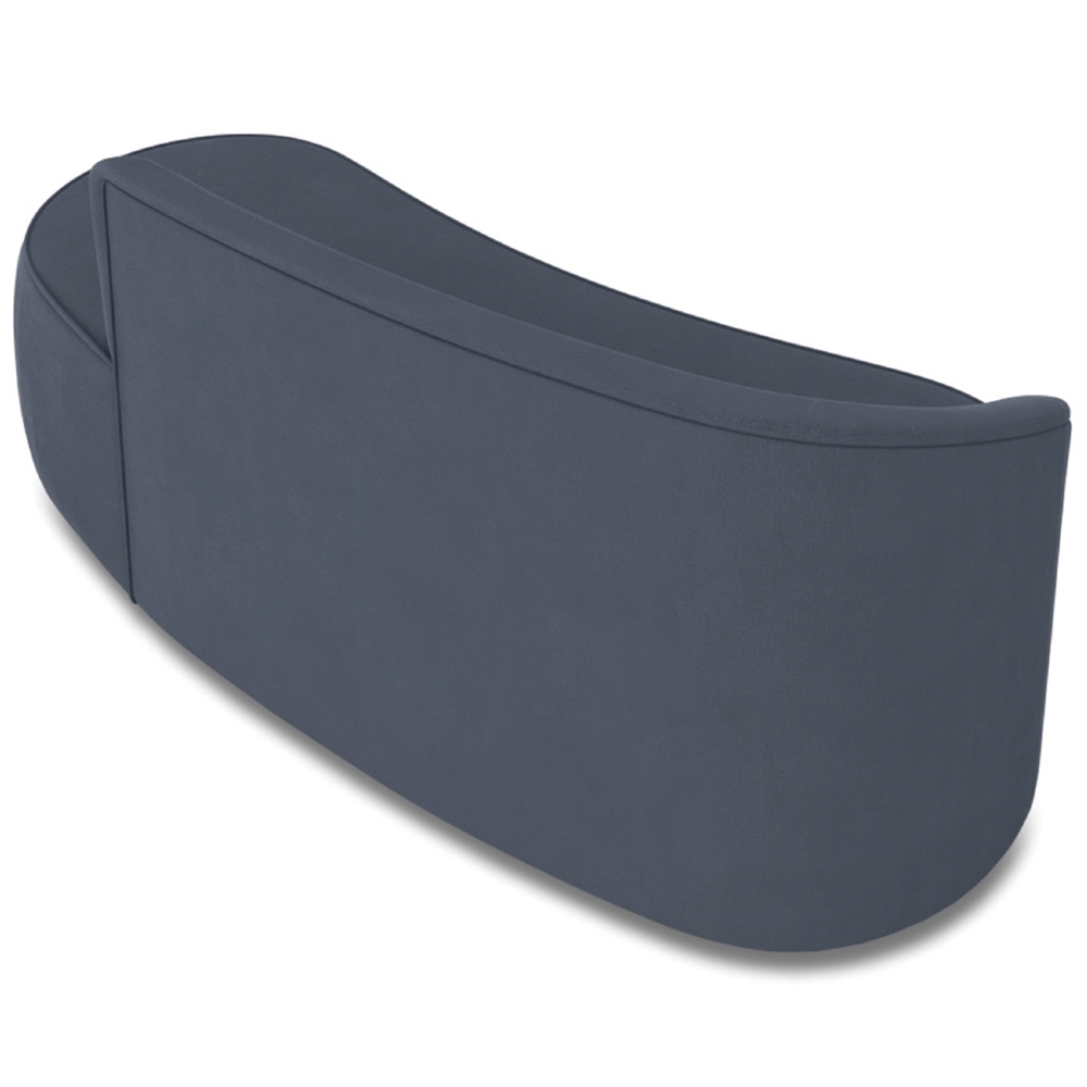 Sofá 3 Lugares Para Sala 180cm Orgânico Wendi Suede Azul Marinho I01  - Mpozenato