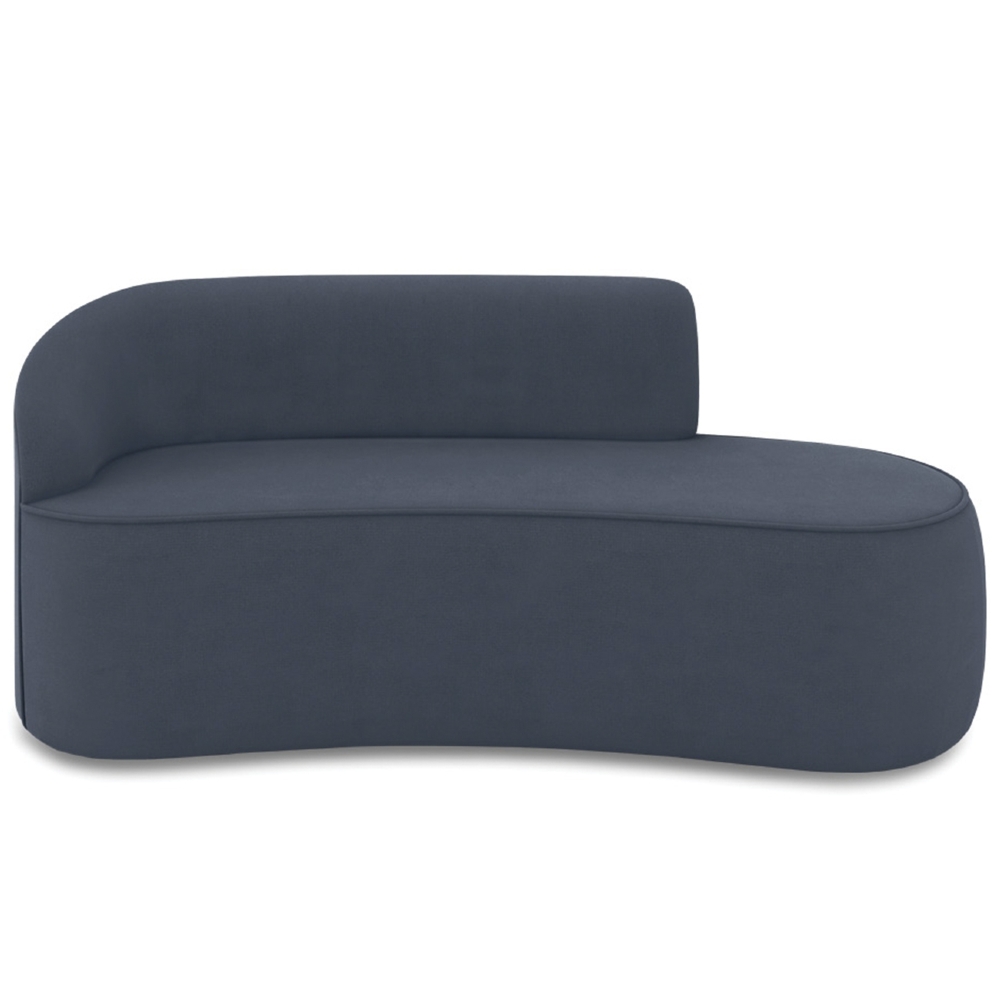 Sofá 3 Lugares Para Sala 180cm Orgânico Wendi Suede Azul Marinho I01  - Mpozenato