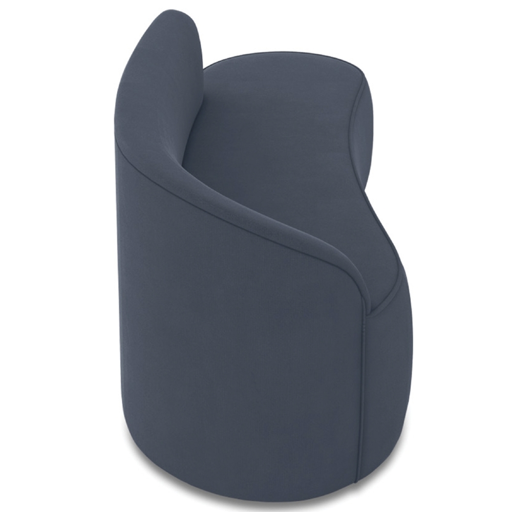 Sofá 3 Lugares Para Sala 180cm Orgânico Wendi Suede Azul Marinho I01  - Mpozenato