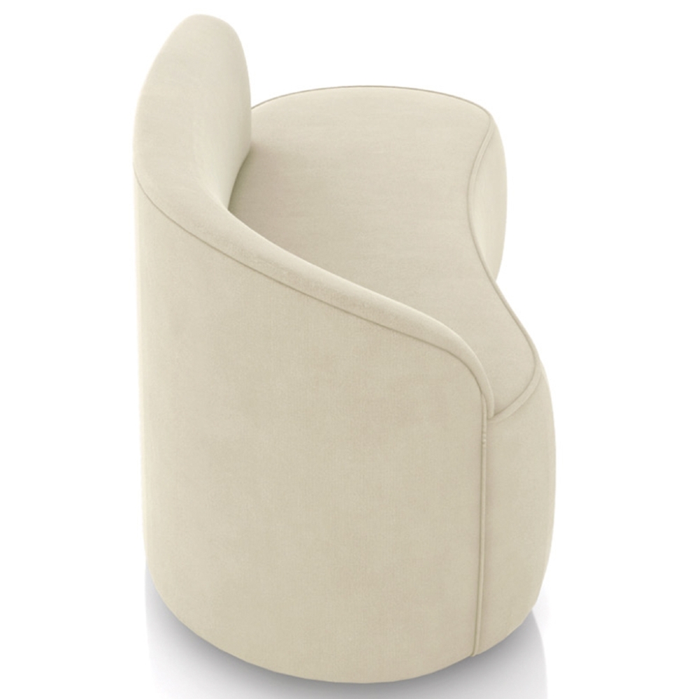 Sofá 2 Lugares Para Sala 140cm Orgânico Wendi Suede Bege I01  - Mpozenato