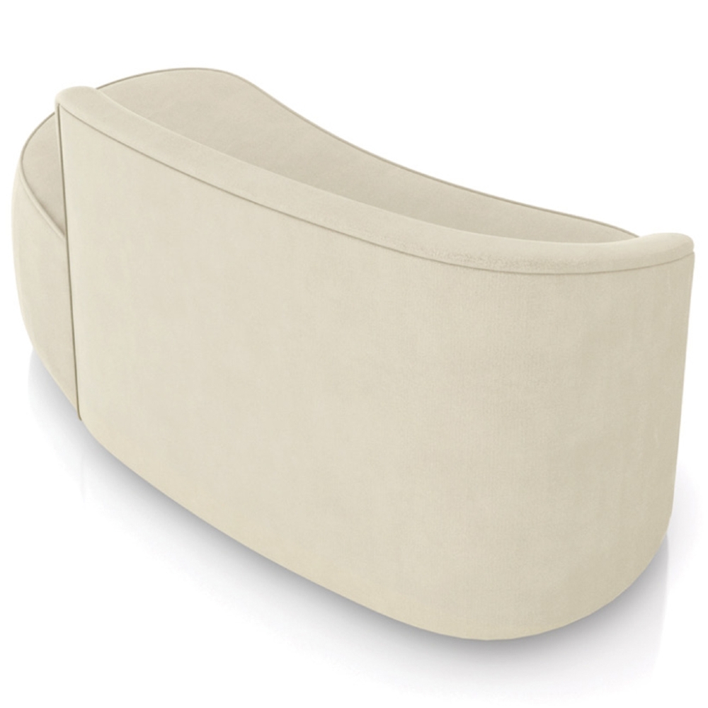 Sofá 2 Lugares Para Sala 140cm Orgânico Wendi Suede Bege I01  - Mpozenato