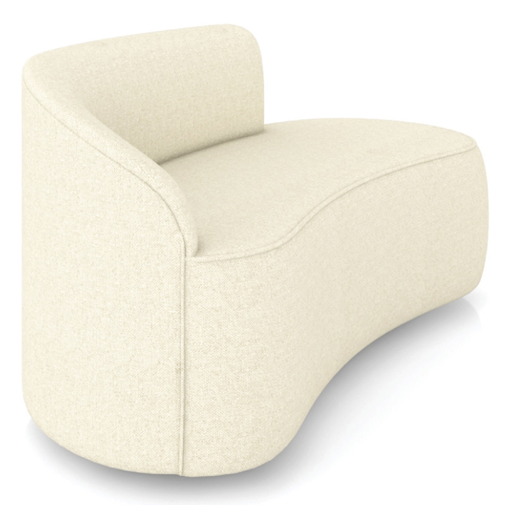 Sofá 2 Lugares Para Sala 140cm Orgânico Wendi Linho Bege I01  - Mpozenato