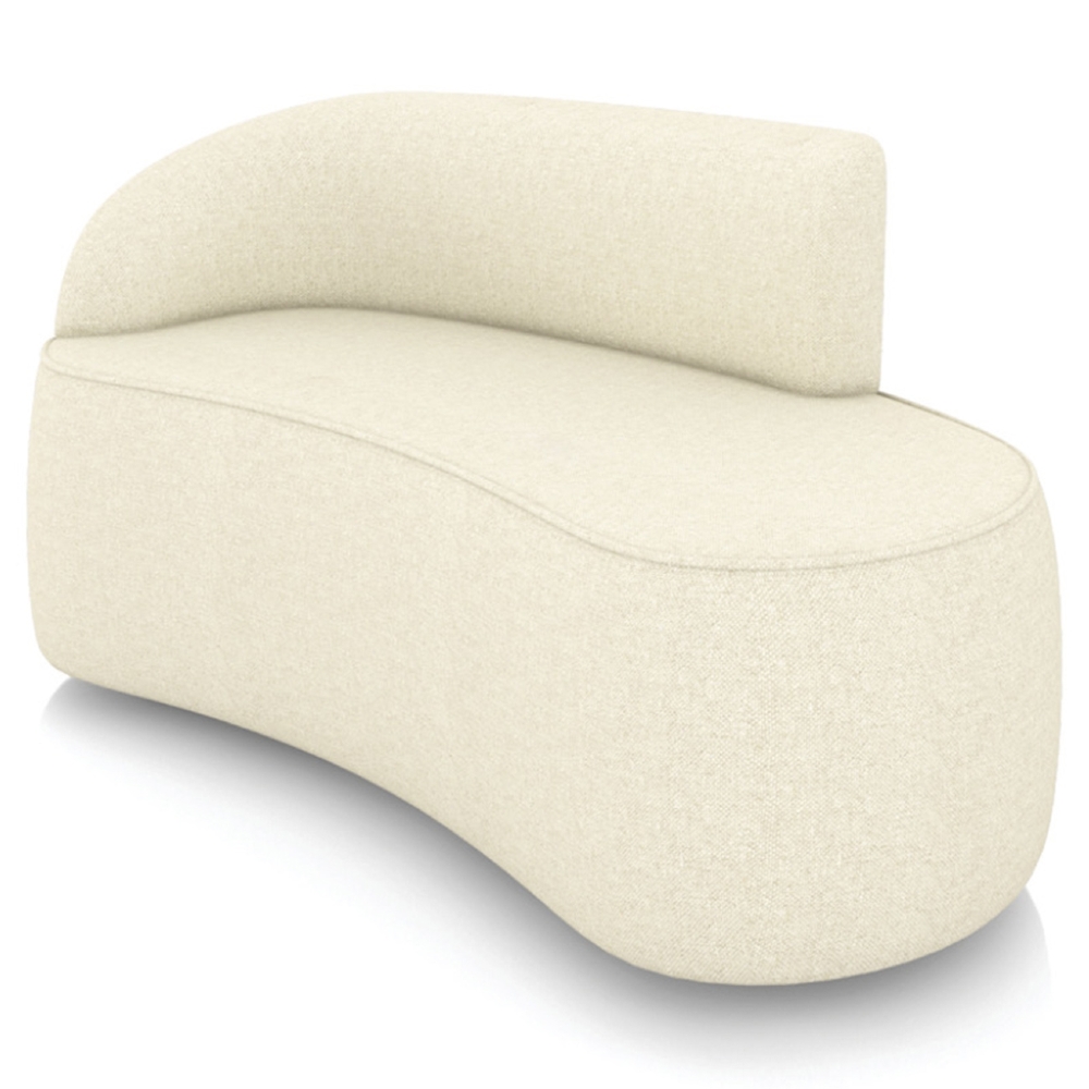 Sofá 2 Lugares Para Sala 140cm Orgânico Wendi Linho Bege I01  - Mpozenato