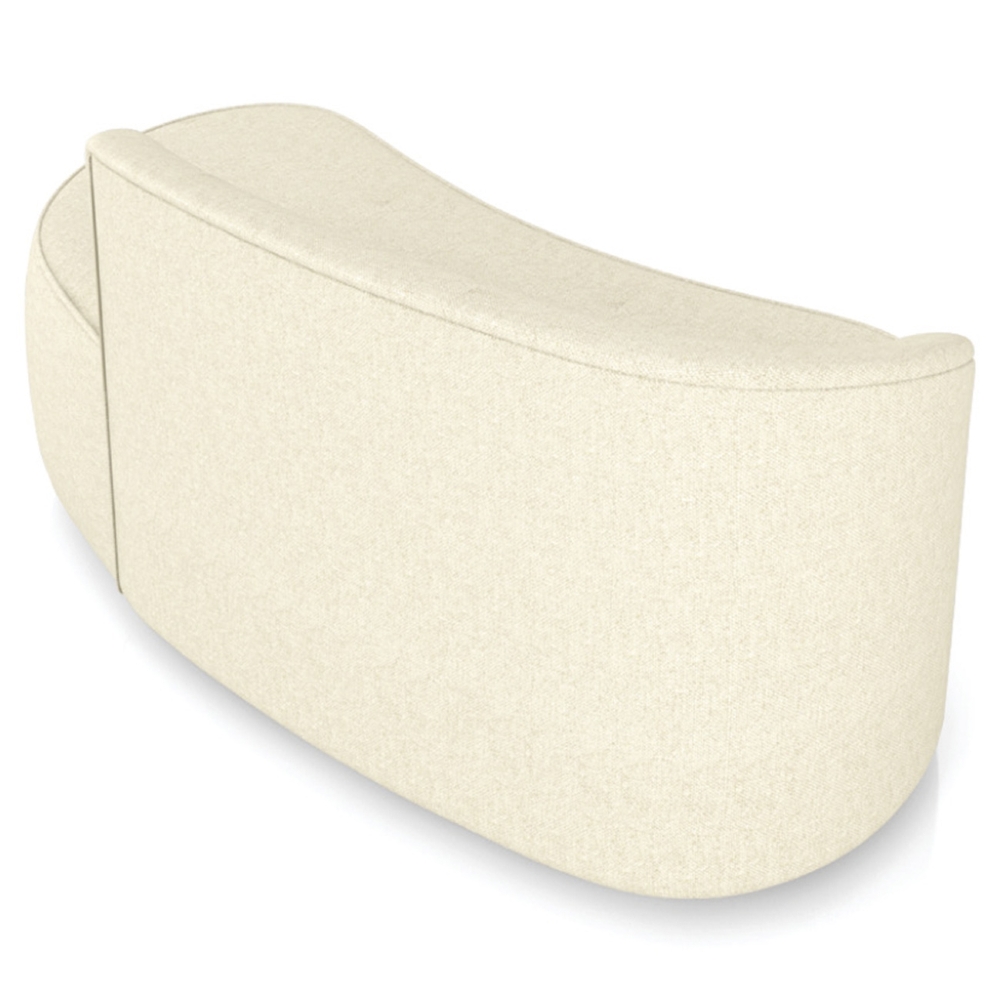 Sofá 2 Lugares Para Sala 140cm Orgânico Wendi Linho Bege I01  - Mpozenato