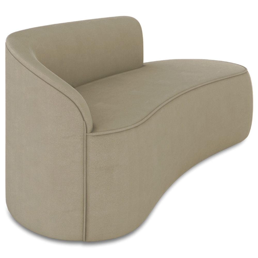 Sofá 3 Lugares Para Sala 180cm Orgânico Wendi Suede Marrom I01  - Mpozenato