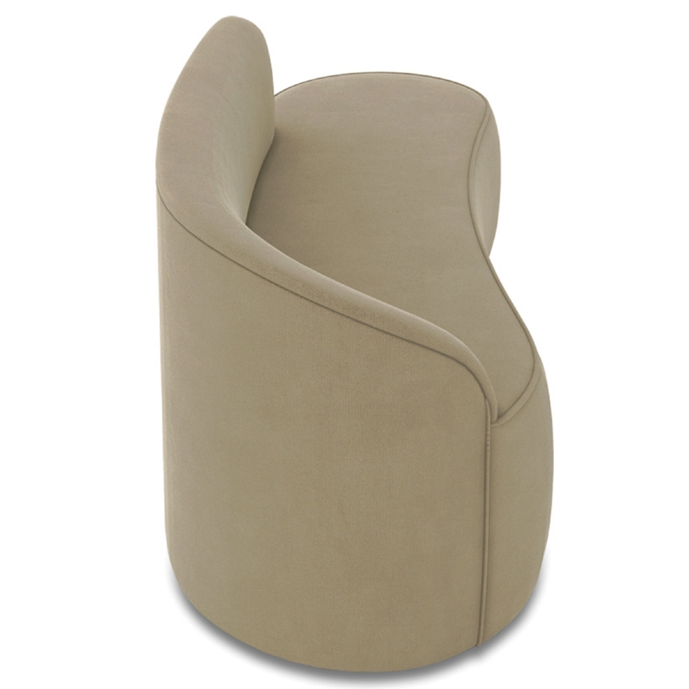 Sofá 3 Lugares Para Sala 180cm Orgânico Wendi Suede Marrom I01  - Mpozenato