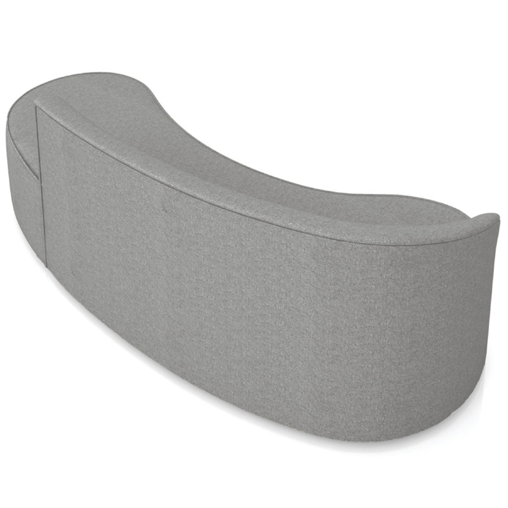 Sofá 4 Lugares Para Sala 220cm Orgânico Wendi Linho Grafite I01  - Mpozenato