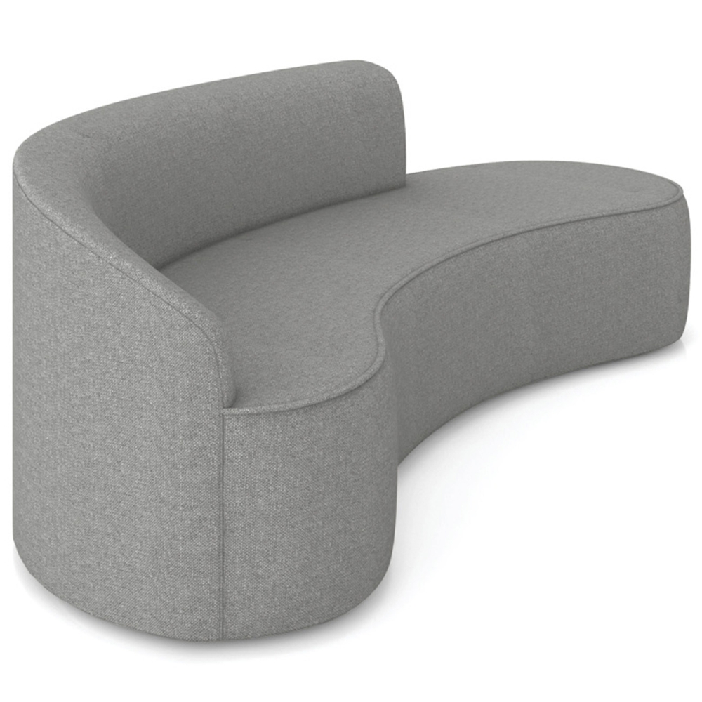 Sofá 4 Lugares Para Sala 220cm Orgânico Wendi Linho Grafite I01  - Mpozenato