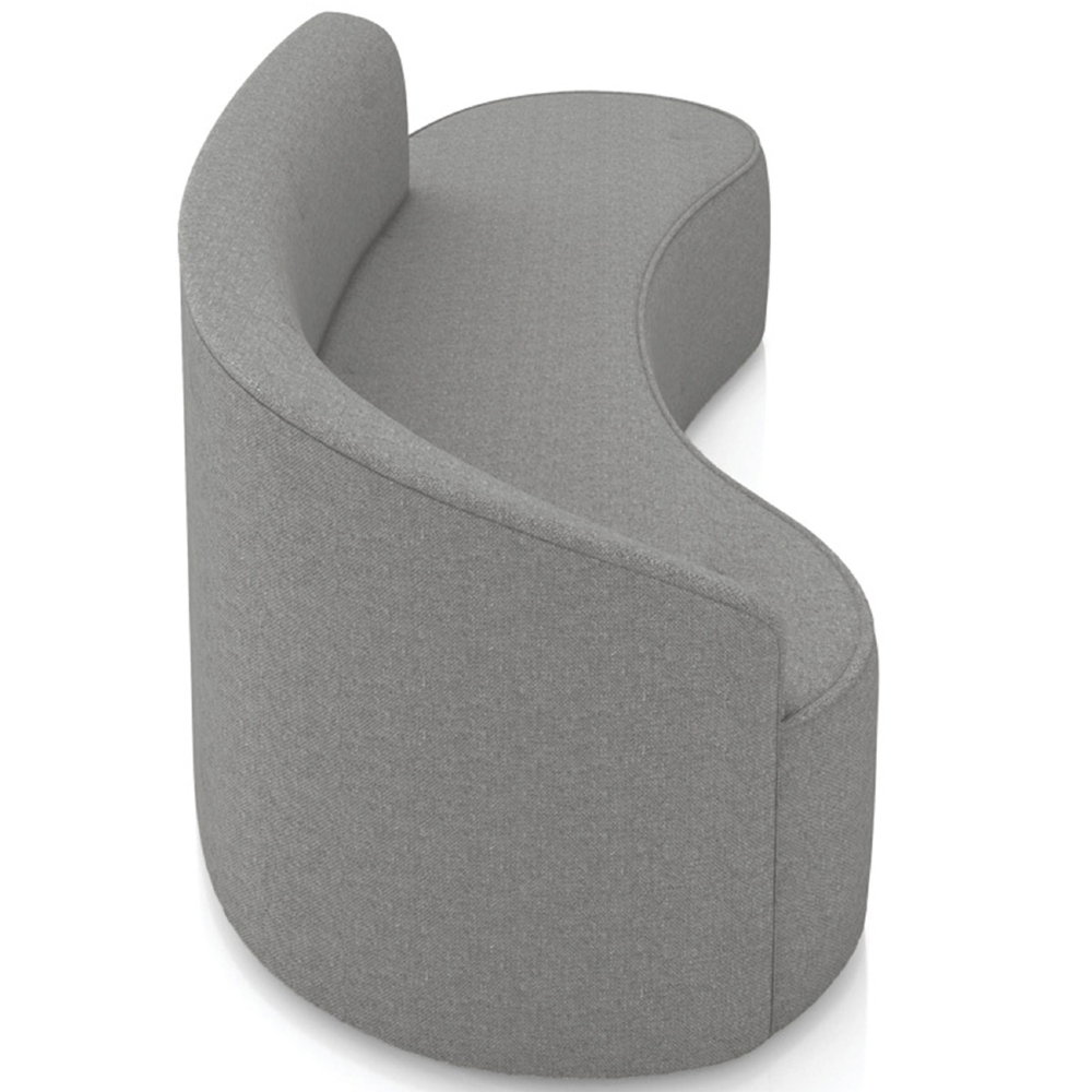 Sofá 4 Lugares Para Sala 220cm Orgânico Wendi Linho Grafite I01  - Mpozenato