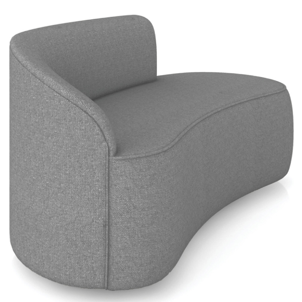 Sofá 2 Lugares Para Sala 140cm Orgânico Wendi Linho Grafite I01  - Mpozenato