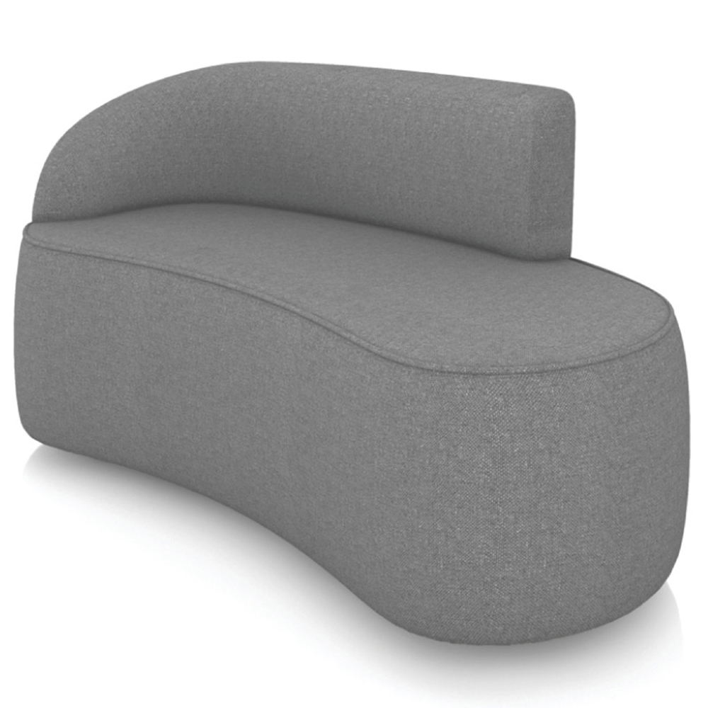 Sofá 2 Lugares Para Sala 140cm Orgânico Wendi Linho Grafite I01  - Mpozenato