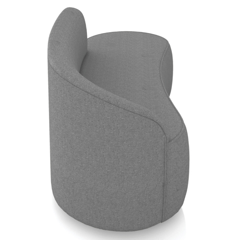 Sofá 2 Lugares Para Sala 140cm Orgânico Wendi Linho Grafite I01  - Mpozenato