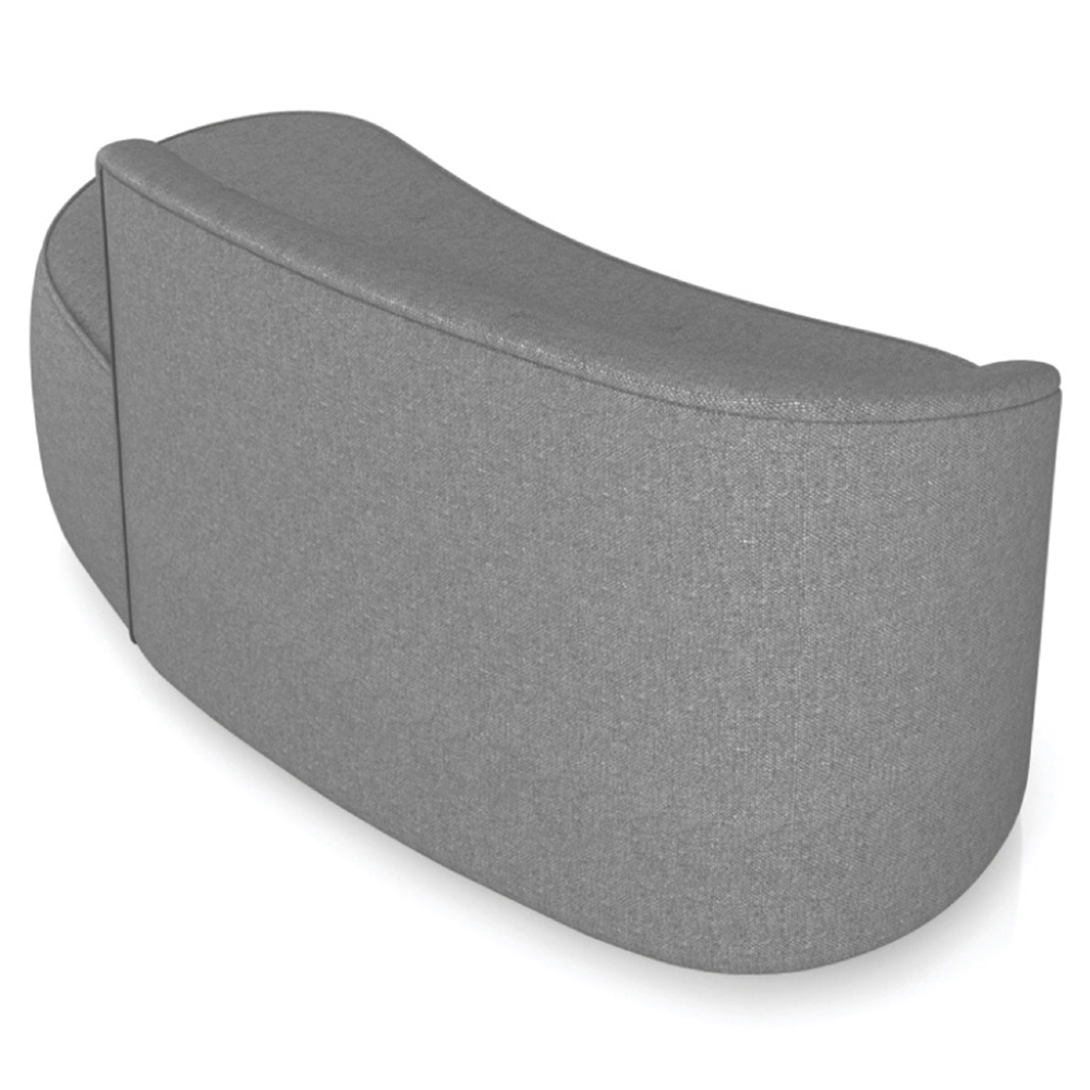 Sofá 2 Lugares Para Sala 140cm Orgânico Wendi Linho Grafite I01  - Mpozenato