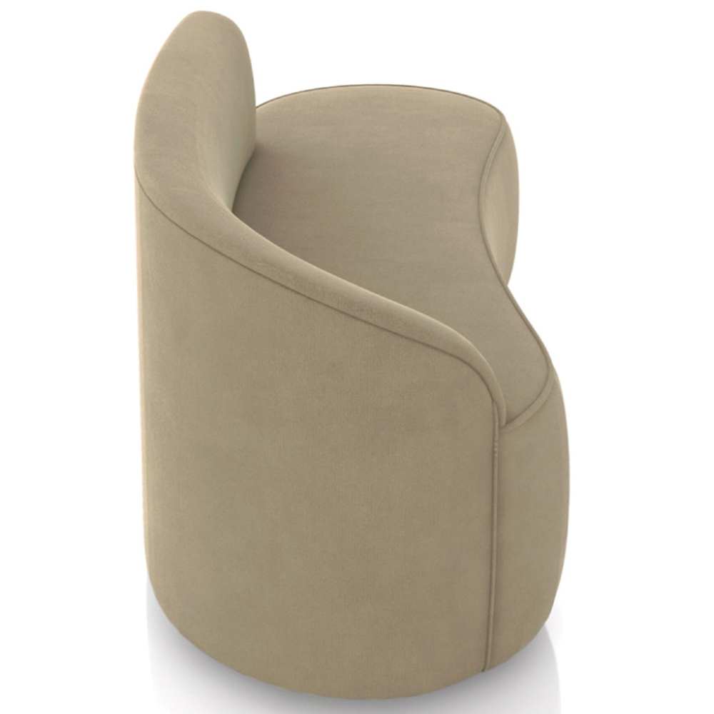 Sofá 2 Lugares Para Sala 140cm Orgânico Wendi Suede Marrom Rt I01  - Mpozenato