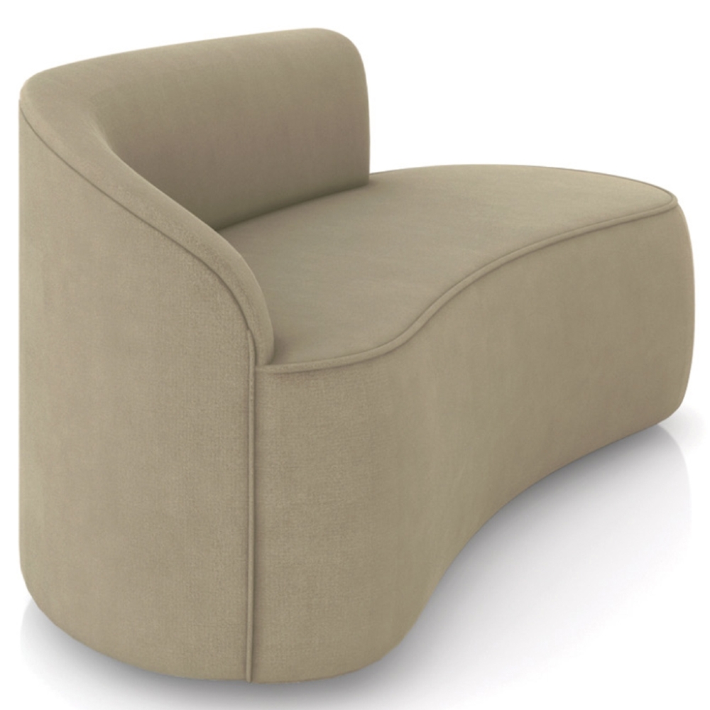 Sofá 2 Lugares Para Sala 140cm Orgânico Wendi Suede Marrom Rt I01  - Mpozenato