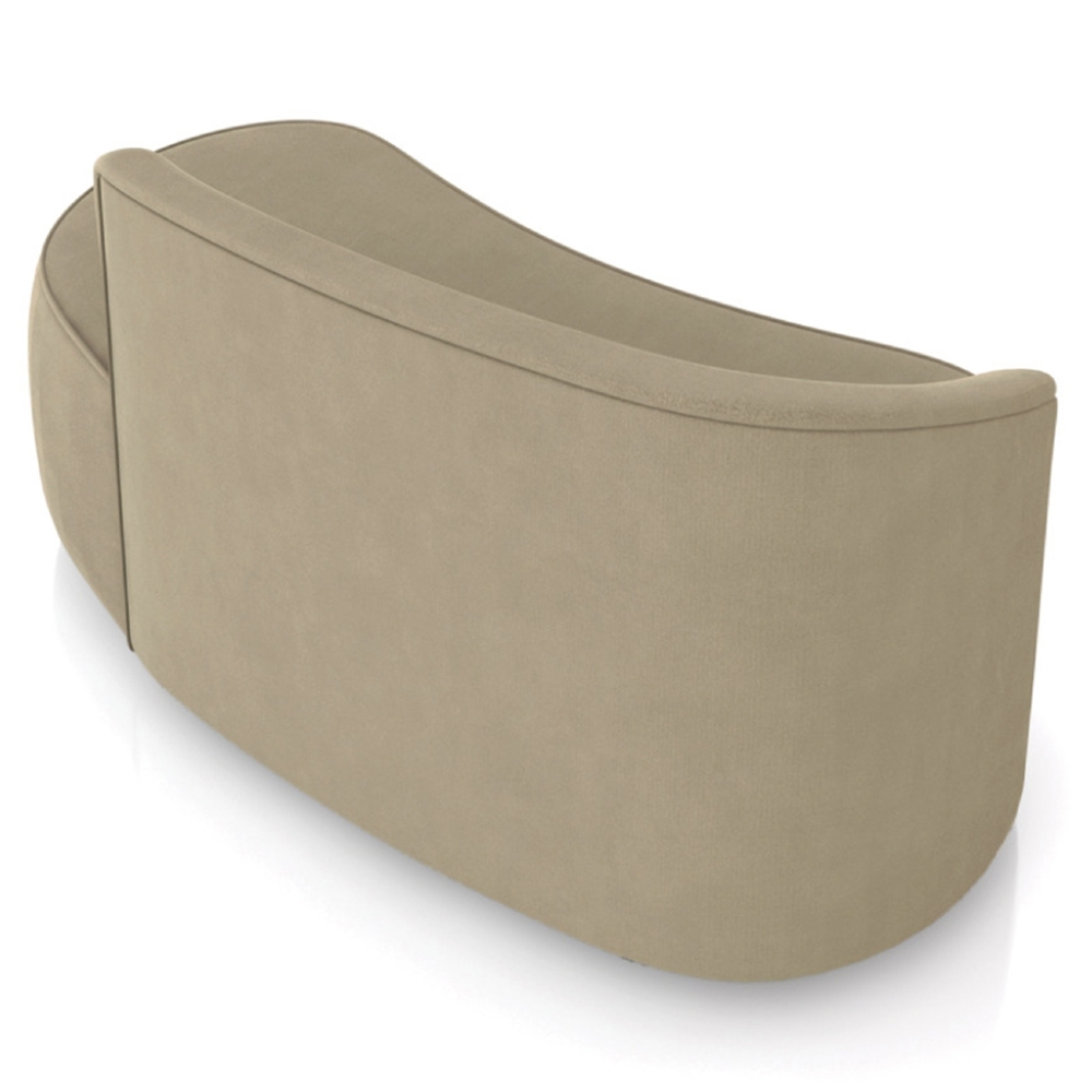 Sofá 2 Lugares Para Sala 140cm Orgânico Wendi Suede Marrom Rt I01  - Mpozenato