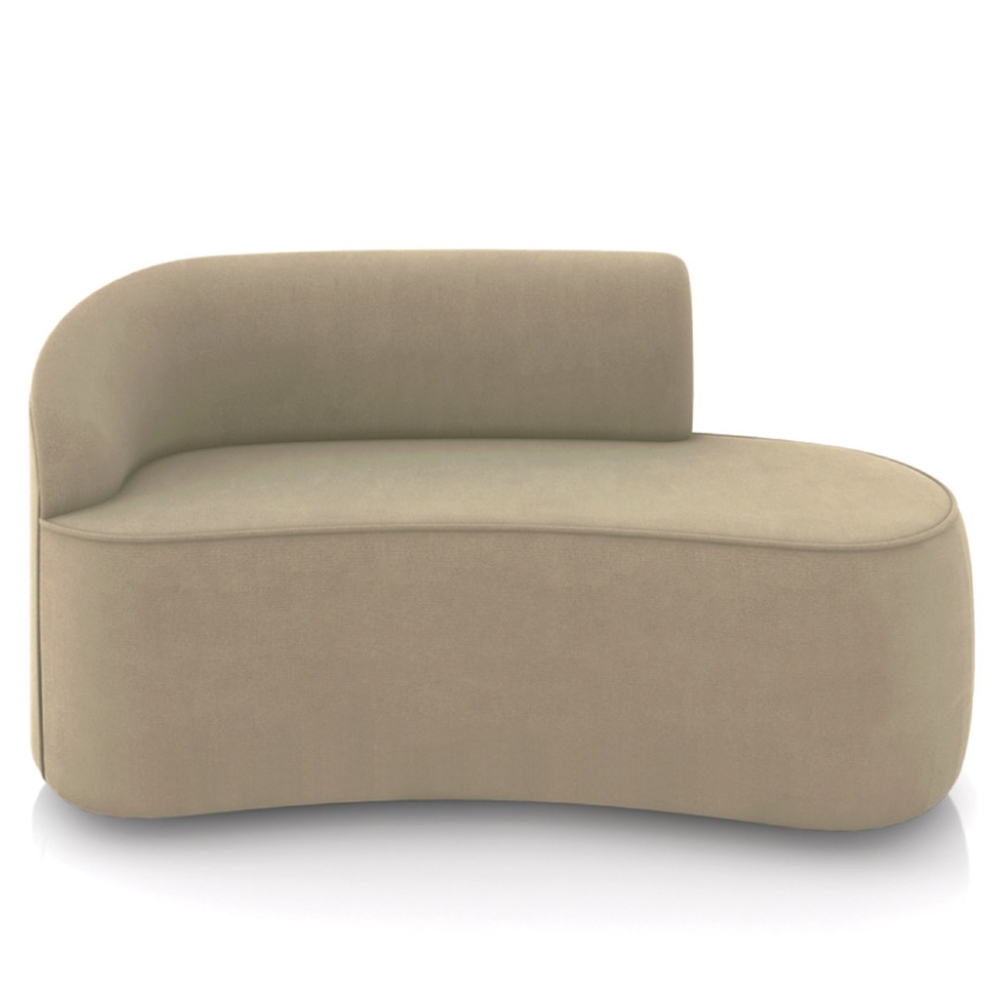 Sofá 2 Lugares Para Sala 140cm Orgânico Wendi Suede Marrom Rt I01  - Mpozenato