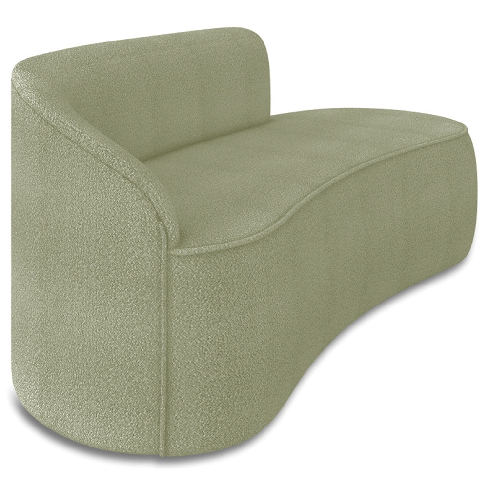 Sofá 3 Lugares Para Sala 180cm Orgânico Wendi Boucle Pistache I01  - Mpozenato