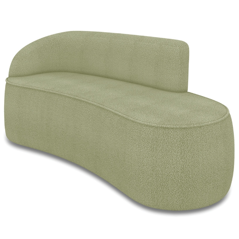 Sofá 3 Lugares Para Sala 180cm Orgânico Wendi Boucle Pistache I01  - Mpozenato