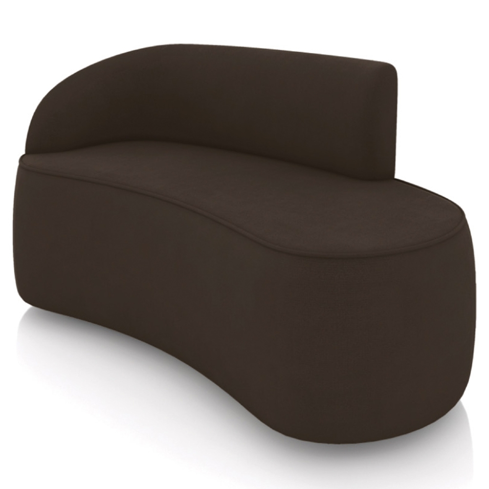 Sofá 2 Lugares 140cm Wendi e Poltrona Steve Suede Marrom I01  - Mpozenato