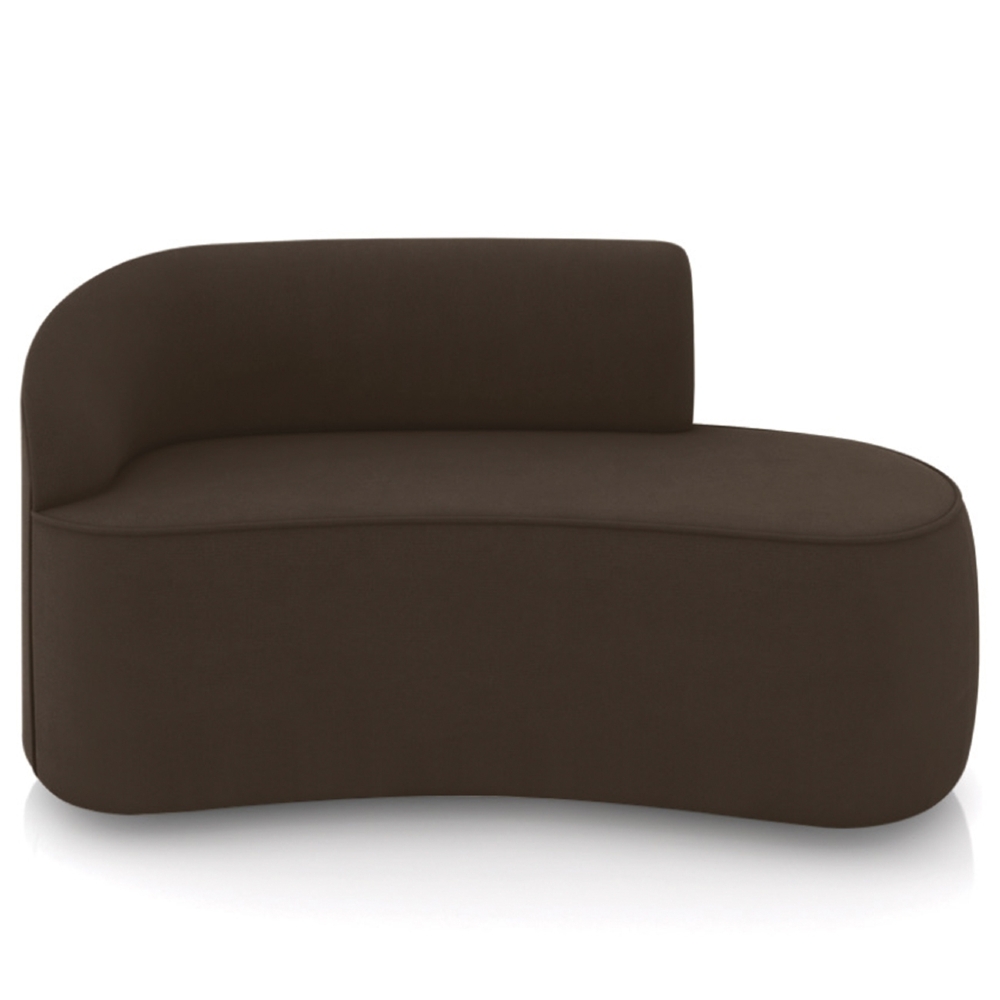 Sofá 2 Lugares 140cm Wendi e Poltrona Steve Suede Marrom I01  - Mpozenato