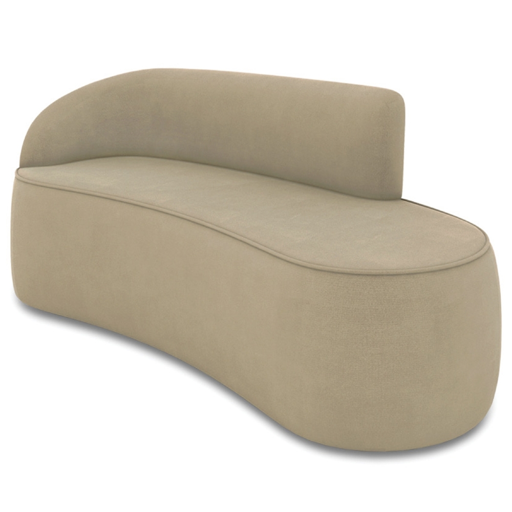 Sofá 3 Lugares Para Sala 180cm Orgânico Wendi Suede Marrom Rt I01  - Mpozenato