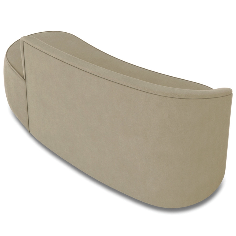 Sofá 3 Lugares Para Sala 180cm Orgânico Wendi Suede Marrom Rt I01  - Mpozenato