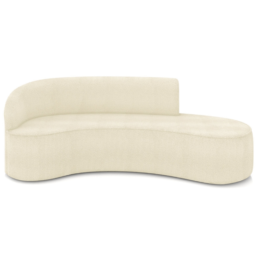 Sofá 4 Lugares Para Sala 220cm Orgânico Wendi Boucle Bege I01  - Mpozenato