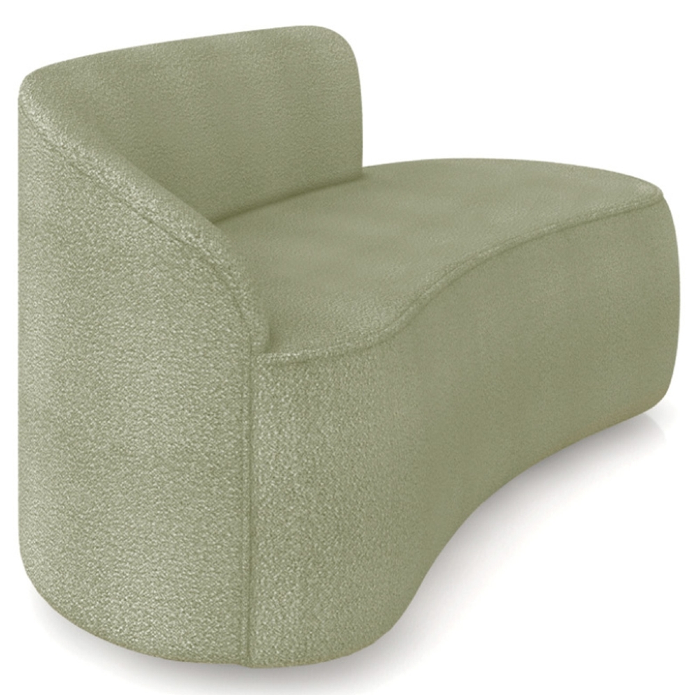 Sofá 2 Lugares Para Sala 140cm Orgânico Wendi Boucle Pistache I01  - Mpozenato