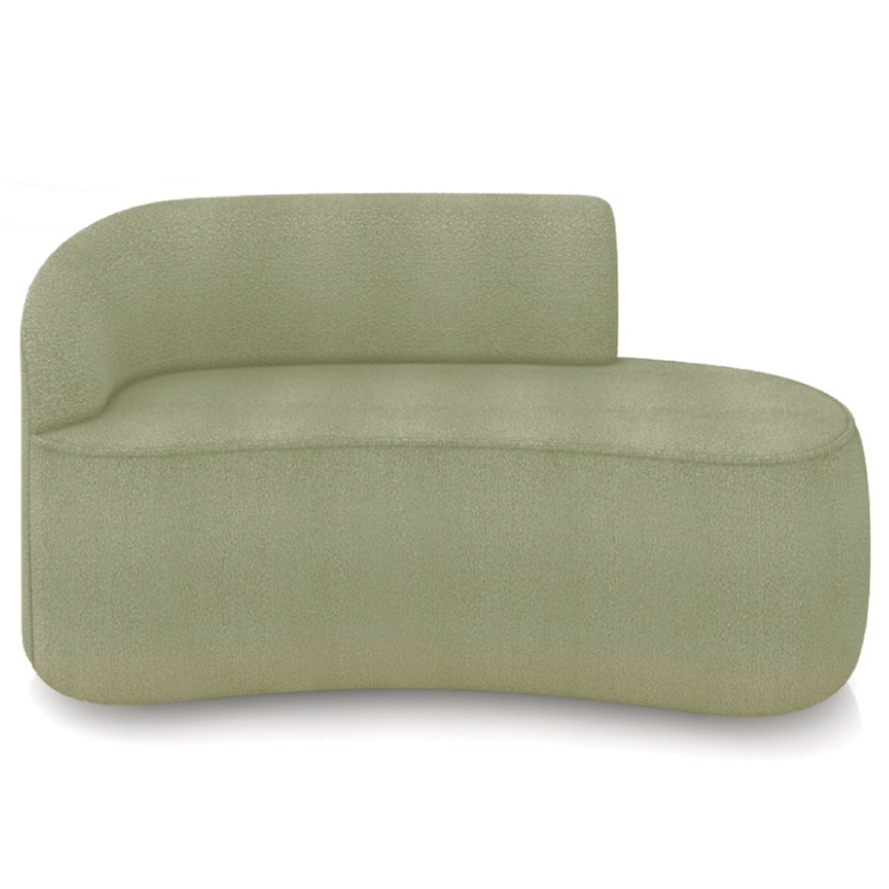 Sofá 2 Lugares Para Sala 140cm Orgânico Wendi Boucle Pistache I01  - Mpozenato