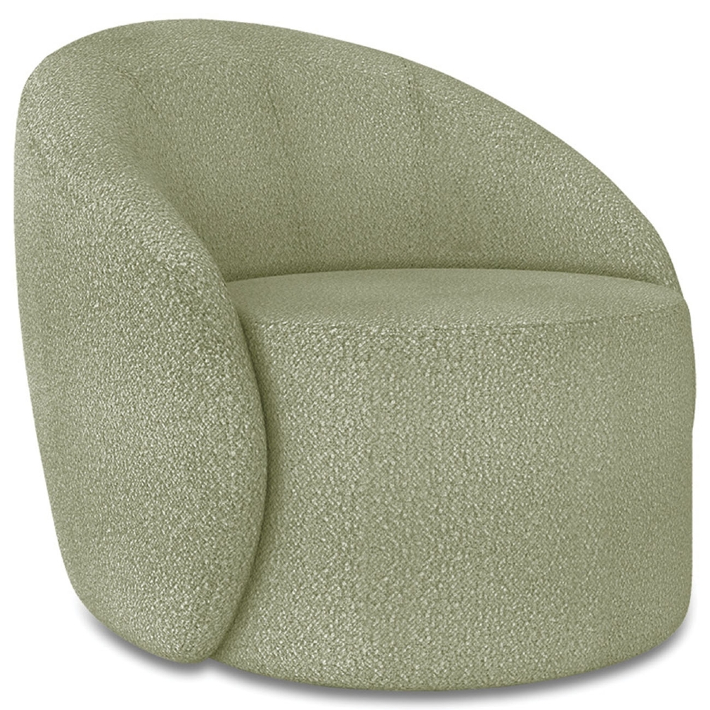 Sofá 2 Lugares 140cm Wendi e Poltrona Steve Boucle Pistache I01  - Mpozenato