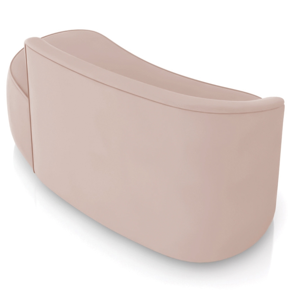 Sofá 2 Lugares Para Sala 140cm Orgânico Wendi Veludo Rose I01  - Mpozenato