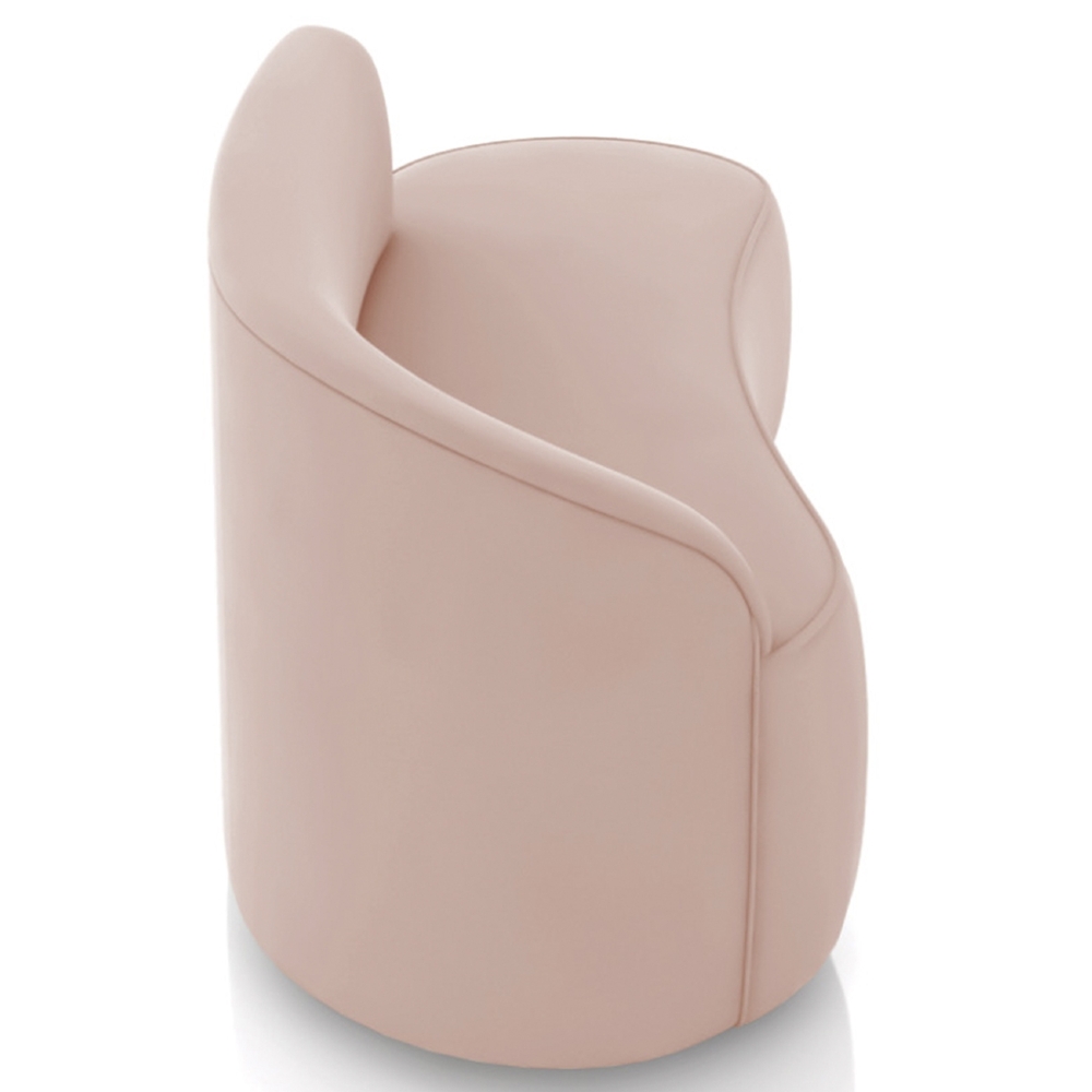 Sofá 2 Lugares Para Sala 140cm Orgânico Wendi Veludo Rose I01  - Mpozenato