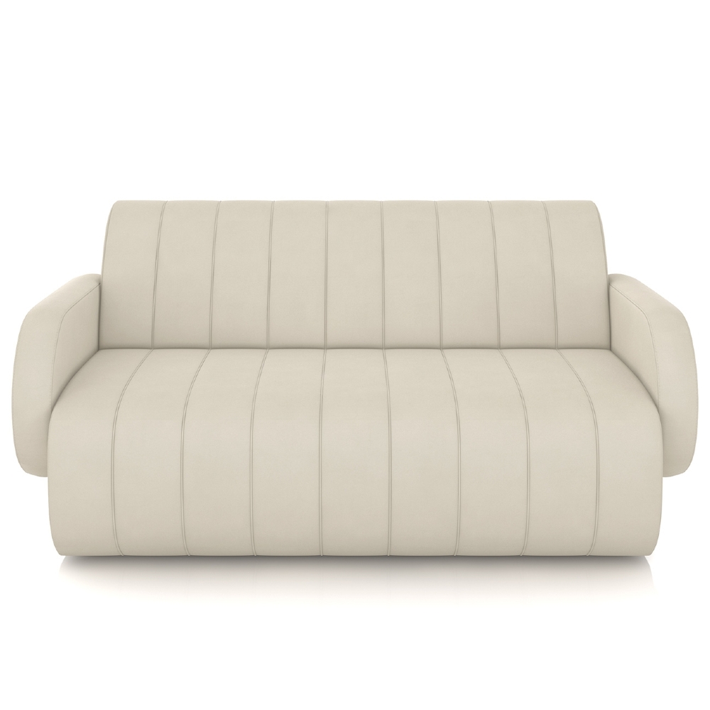 Sofá 2 Lugares 148cm Sala de Estar Munik Veludo Bege Z08    - Mpozenato