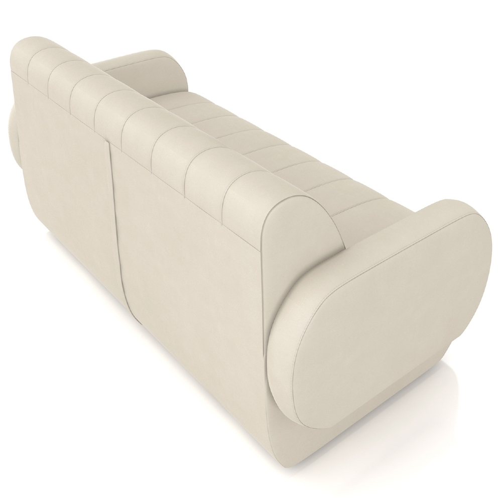 Sofá 2 Lugares 148cm Sala de Estar Munik Veludo Bege Z08    - Mpozenato