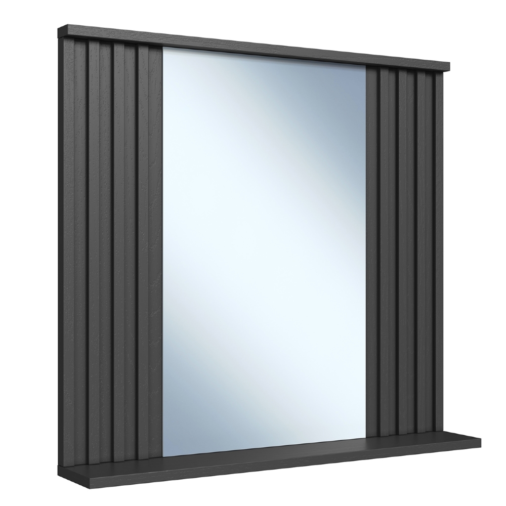 Gabinete Banheiro 75cm  Para Cuba e Espelheira Tunís Grafite F10 - Mpozenato