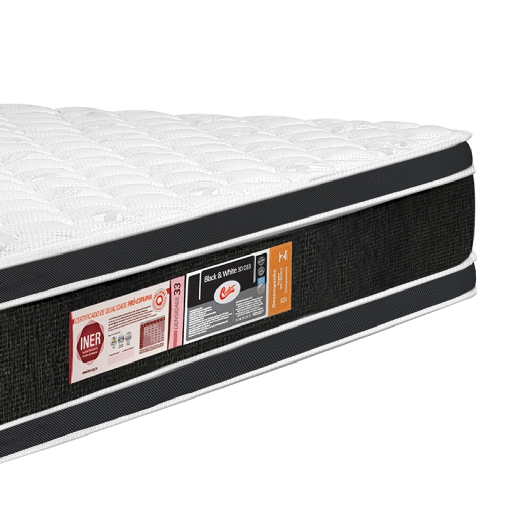 Colchão Casal Double Face Black & White Air D33 138x188x27cm - Castor