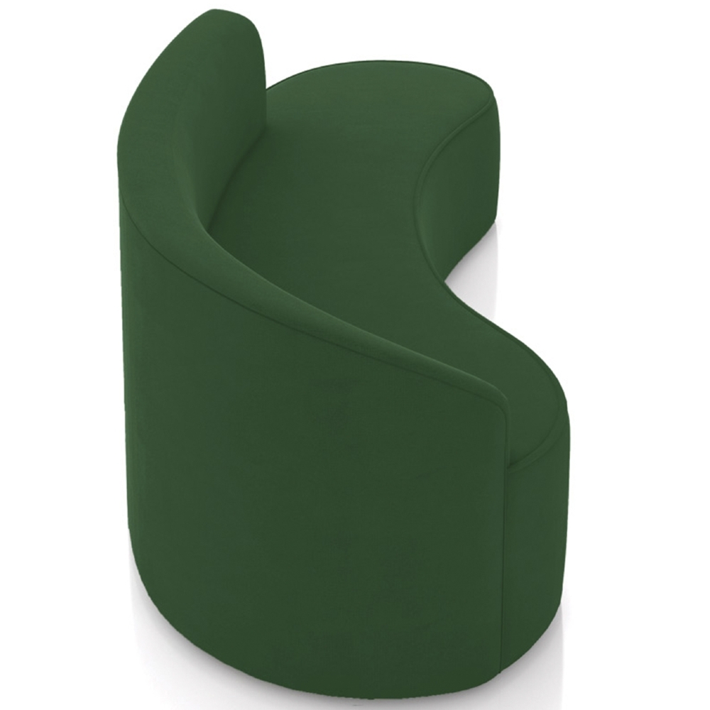 Sofá 3 Lugares 180cm Wendi e Poltrona Steve Suede Verde I01  - Mpozenato