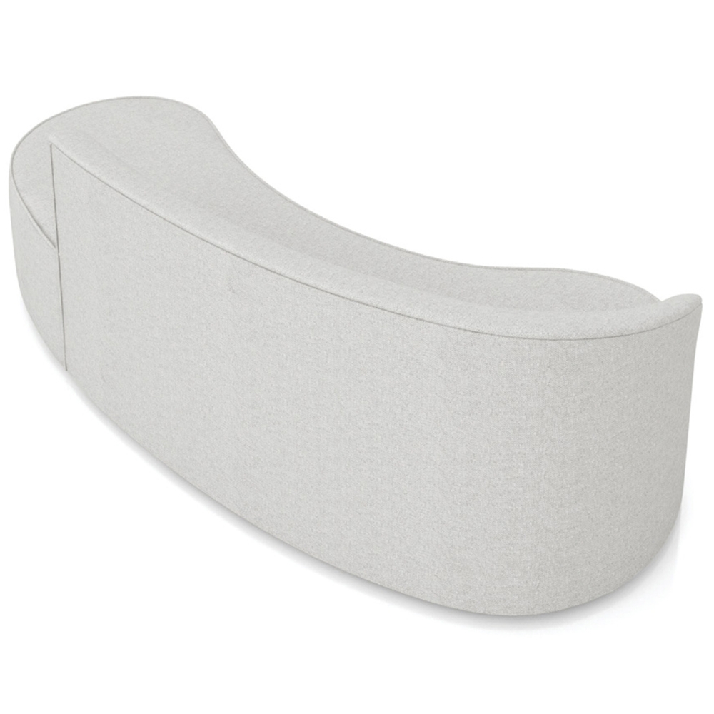 Sofá 4 Lugares Para Sala 220cm Orgânico Wendi Linho Cinza I01  - Mpozenato