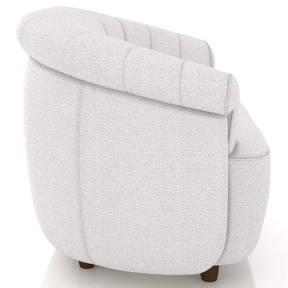 Sofá 2 Lugares 150cm Namoradeira Lykan Boucle Cru Z32     - Mpozenato