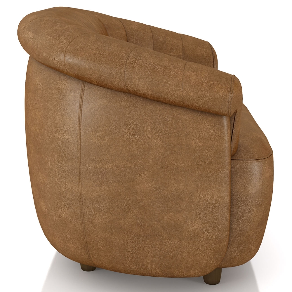 Sofá 2 Lugares 150cm Namoradeira Lykan Sintético Caramelo Z32 - Mpozenato