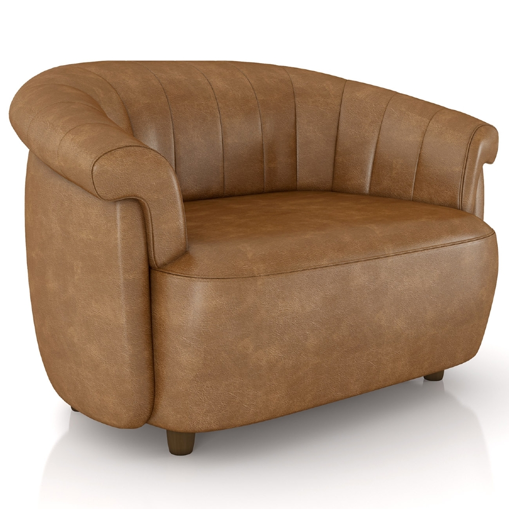 Sofá 2 Lugares 150cm Namoradeira Lykan Sintético Caramelo Z32 - Mpozenato