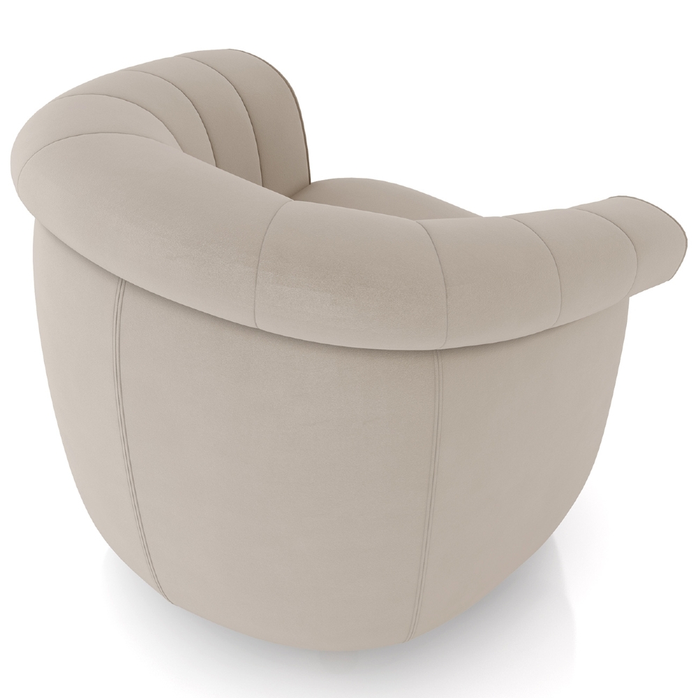 Sofá 2 Lugares 150cm e Poltrona Lykan Veludo Bege Z32       - Mpozenato