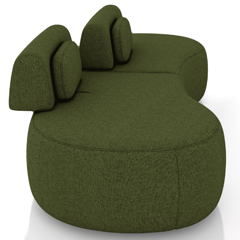 Sofá 4 Lugares 240cm Orgânico Mellanie Linho Verde Z32 - Mpozenato