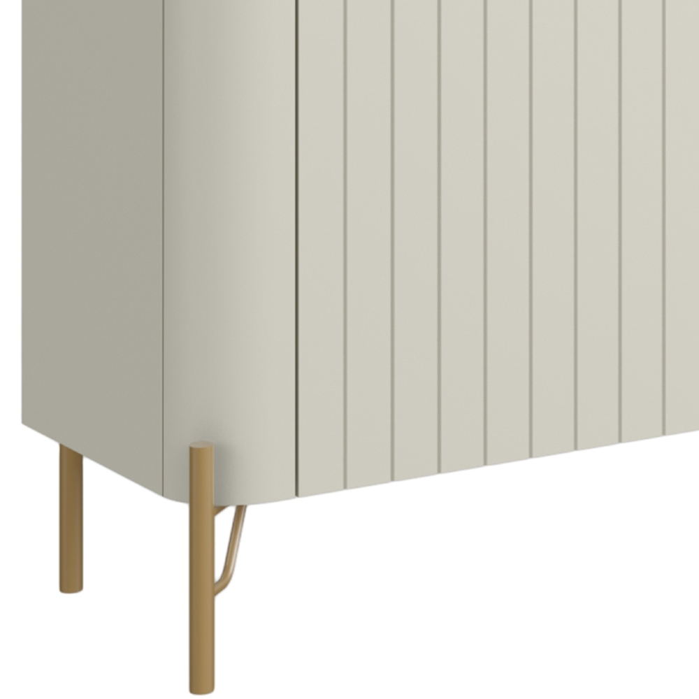 Rack TV 75 Pol 220cm 4 Portas Brise Blen Luna/Dourado I06 - Mpozenato