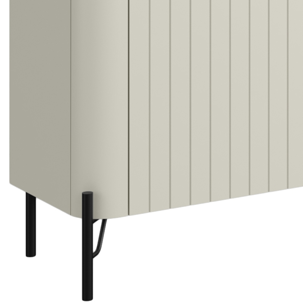 Rack TV 75 Pol 220cm 4 Portas Brise Blen Luna/Preto I06 - Mpozenato