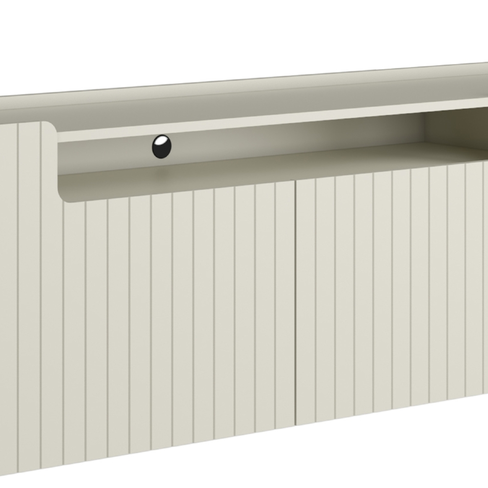 Rack TV 75 Pol 220cm 4 Portas Brise Blen Luna/Preto I06 - Mpozenato